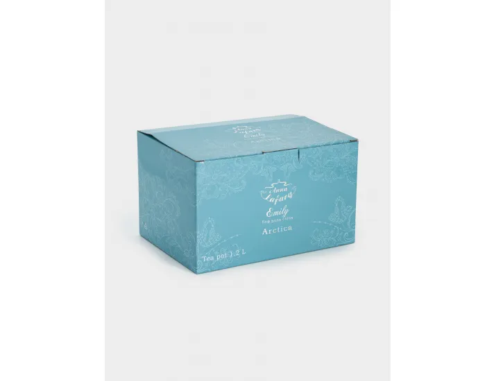 Чайник 1,2 л белый с серебристым кантом Anna Lafarg Арктика