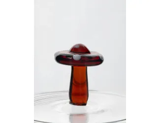 Кружка, 400 мл, стекло Б, коричневая ручка, Гриб, Autumn forest