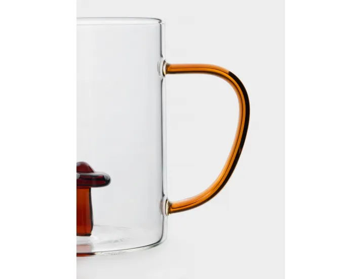 Кружка 400 мл коричневая ручка Гриб Anna Lafarg Autumn forest