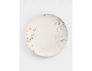 Тарелка обеденная, 27 см, фарфор N, белая, Цветы и листья, Primrose