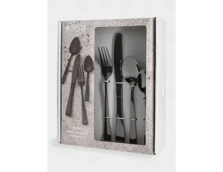 Набор столовых приборов 4 персоны 16 предметов чёрные Maxwell & Williams Arden