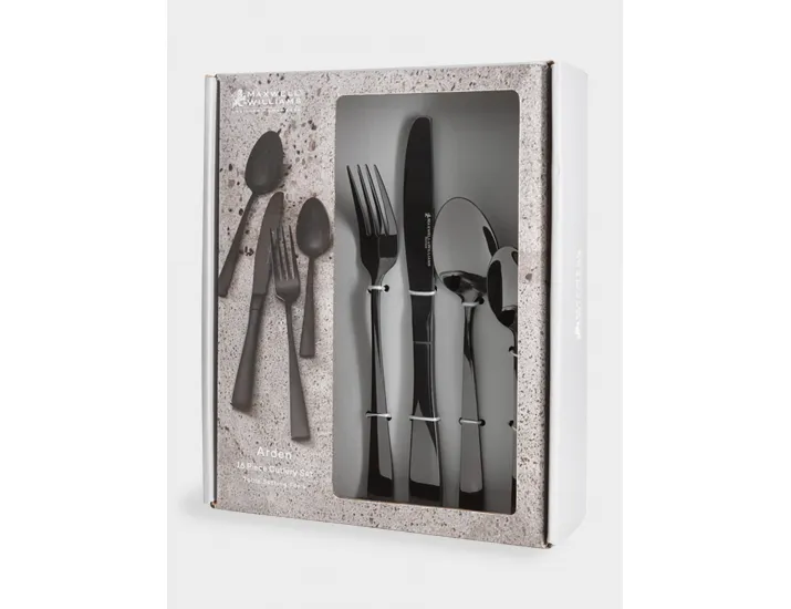 Набор столовых приборов 4 персоны 16 предметов чёрные Maxwell & Williams Arden