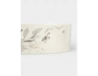 Блюдо, 23х7 см, с бортами, фарфор N, молочное, Полевые цветы, Flower melody