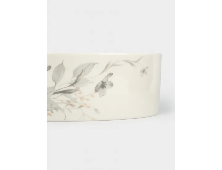 Блюдо 23х7 см с бортами молочное Полевые цветы Anna Lafarg Flower melody