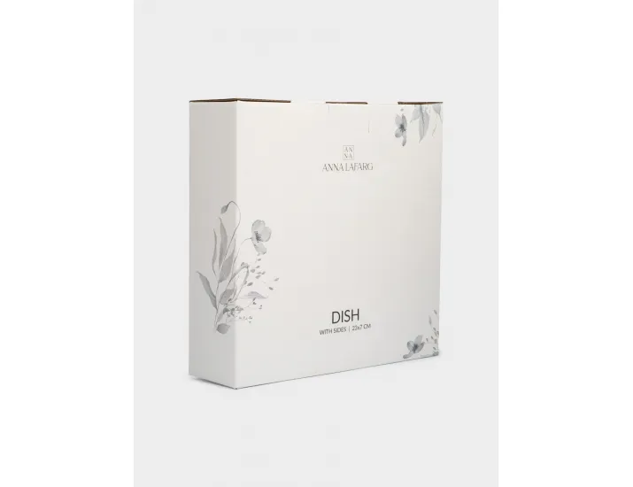 Блюдо 23х7 см с бортами молочное Полевые цветы Anna Lafarg Flower melody