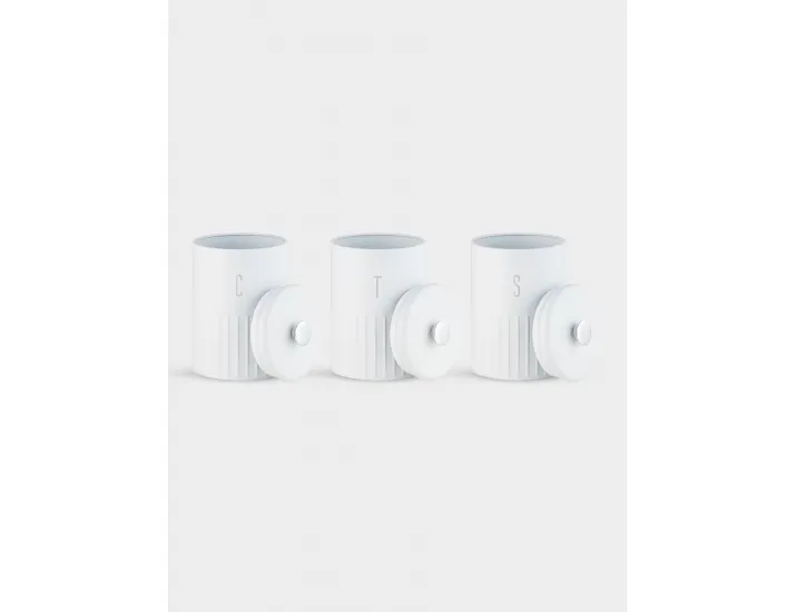 Набор банок для сыпучих продуктов 3 предмета 1.35 л h17 см белые Maxwell & Williams Astor