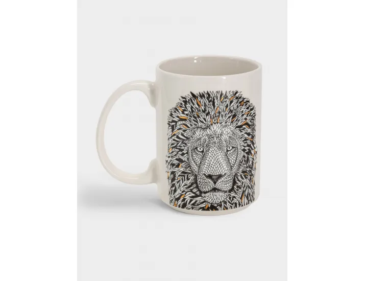 Кружка 500 мл белая Лев Anna Lafarg Wild