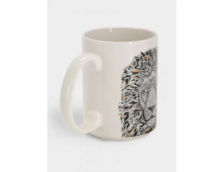 Кружка 500 мл белая Лев Anna Lafarg Wild