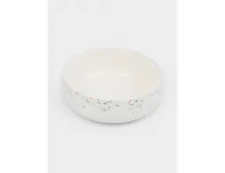 Салатник, 16х6 см, 700 мл, фарфор N, белый, Цветы и листья, Primrose