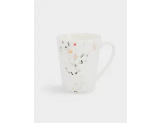 Кружка, 420 мл, фарфор N, белая, Цветы и листья, Primrose