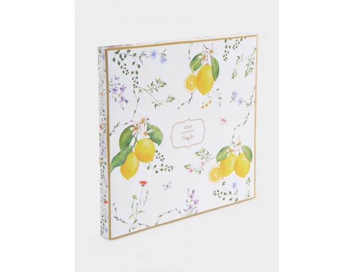 Блюдо 30х21,5 см овальное белое Цветы и лимоны Easy Life Fleurs et Citrons