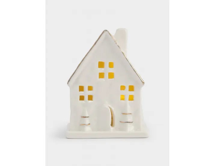 Статуэтка с подсветкой 8 см бело-золотистый Дом Anna Lafarg Townlet