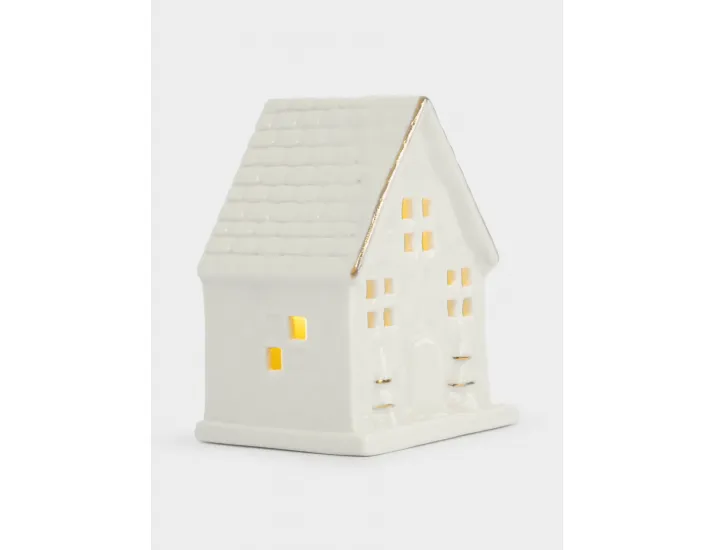 Статуэтка с подсветкой 8 см бело-золотистый Дом Anna Lafarg Townlet