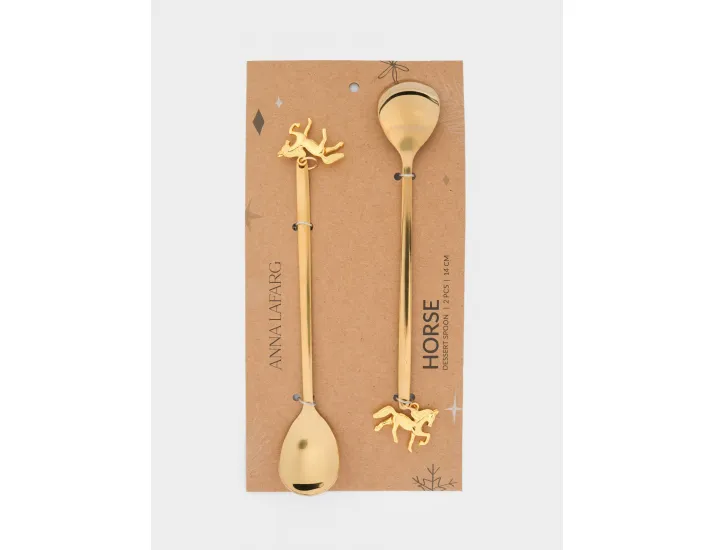 Ложка десертная 15 см 2 шт шампань Лошадь Anna Lafarg Horse