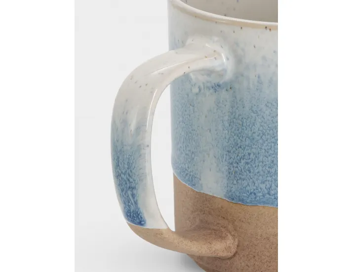 Кружка 370 мл бежево-голубая в крапинку Home & Style Azurro