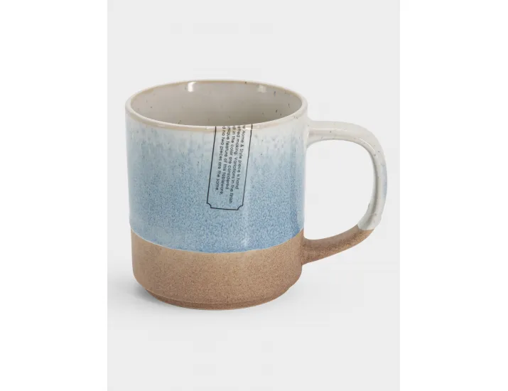 Кружка 370 мл бежево-голубая в крапинку Home & Style Azurro