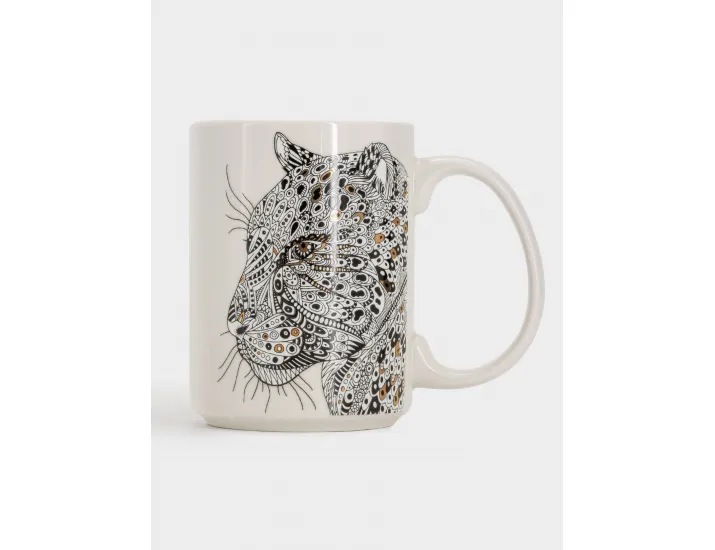 Кружка 500 мл белая Леопард Anna Lafarg Wild