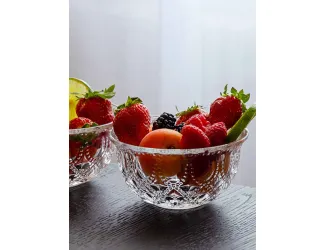 Набор салатников, 4 пр, 400 мл, 13 см, стекло, прозрачные, Dubai