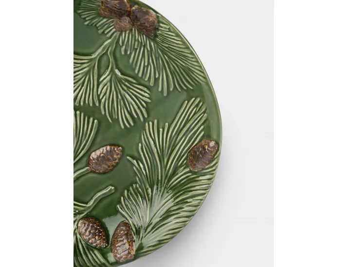 Блюдо глубокое 26х5 см зеленое Anna Lafarg Шишки на еловой ветке Fir branch