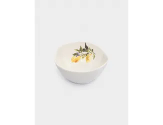 Салатник, 15х7 см, 530 мл, фарфор P, белый, Лимоны, Lemon branch