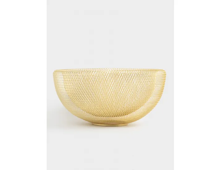 Корзина для фруктов 30 см золотистая Anna Lafarg Grid