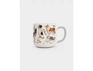 Кружка, 400 мл, фарфор N, бело-серая, Собаки, Pets