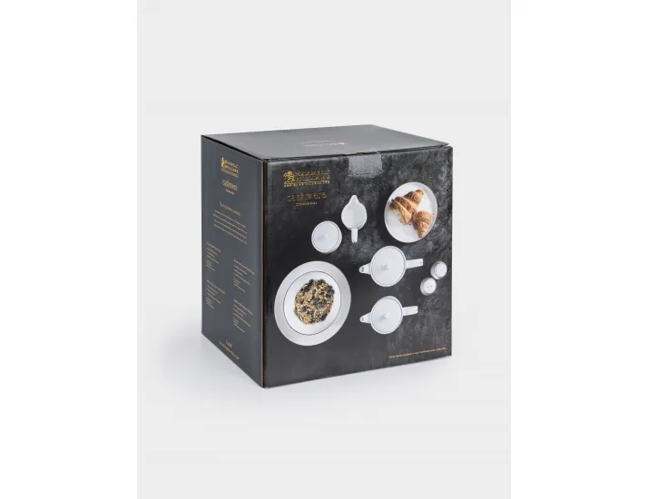 Набор обеденный 4 персоны 12 предметов белый с золотистым кантом Maxwell & Williams Кашемир Голд