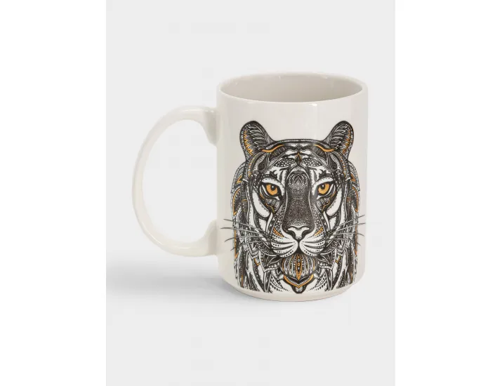Кружка 500 мл белая Тигр Anna Lafarg Wild