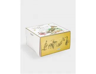 Кружка, 380 мл, фарфор F, белая, с голубым кантом, Зима, A. Vivaldi