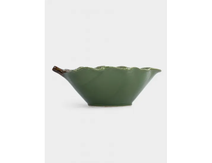 Ваза для фруктов 26х10 см зеленая Anna Lafarg Шишки на еловой ветке Fir branch