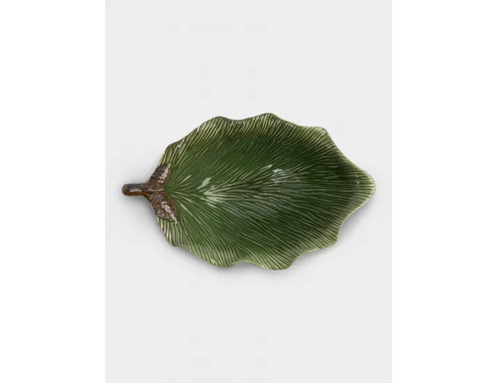 Ваза для фруктов 26х10 см зеленая Anna Lafarg Шишки на еловой ветке Fir branch