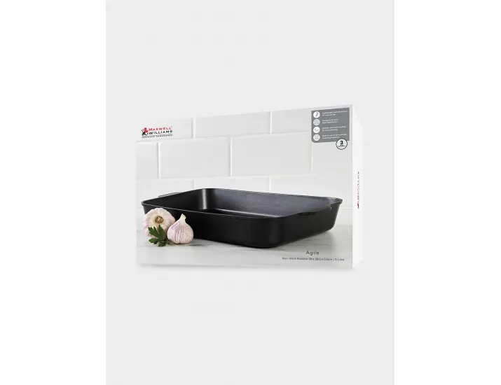 Форма для запекания 38x28.5x5.5 см чёрная с покрытием Maxwell & Williams Agile