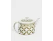 Чайник 1,2 л белый Еловые ветви с серо-зеленой полосой Pozzi Milano Rosita