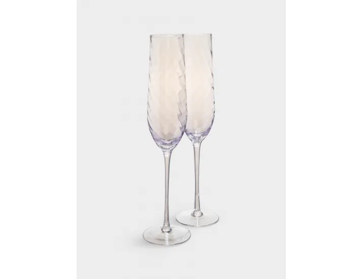 Бокал для шампанского 250 мл 2 шт сиреневый Anna Lafarg Romance