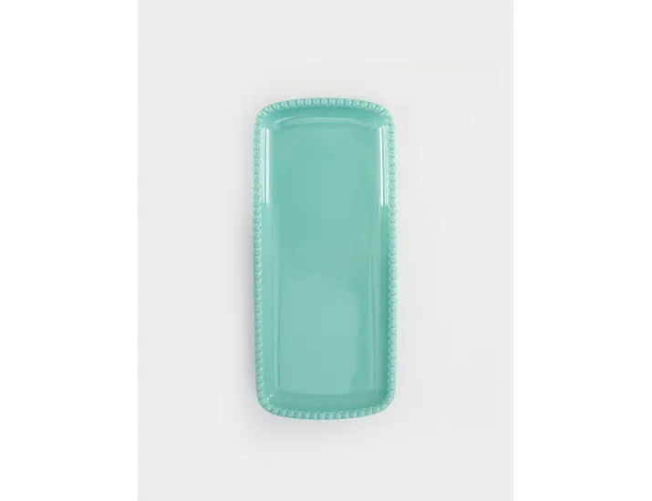 Блюдо 36x16 см прямоугольное морская волна Easy Life Tiffany