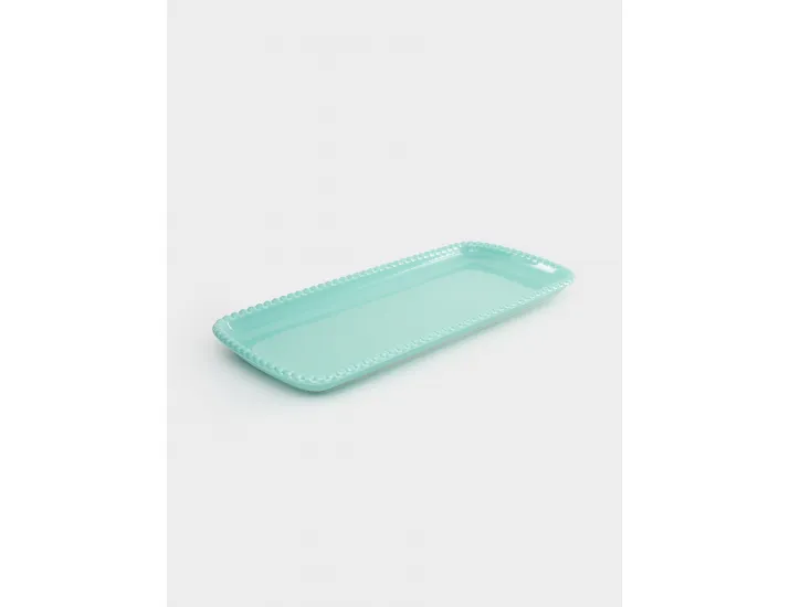 Блюдо 36x16 см прямоугольное морская волна Easy Life Tiffany