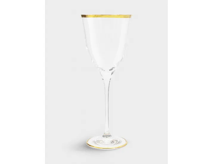 Набор бокалов для вина 6 предметов 300 мл золотистый кант Same Sabina Gold