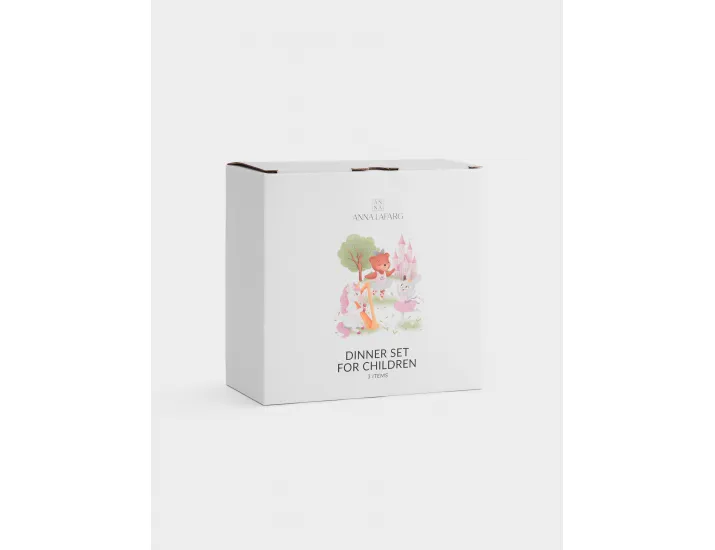 Набор посуды детский 1 персона 3 предмета белый Сказочные животные Anna Lafarg Fabulous animals