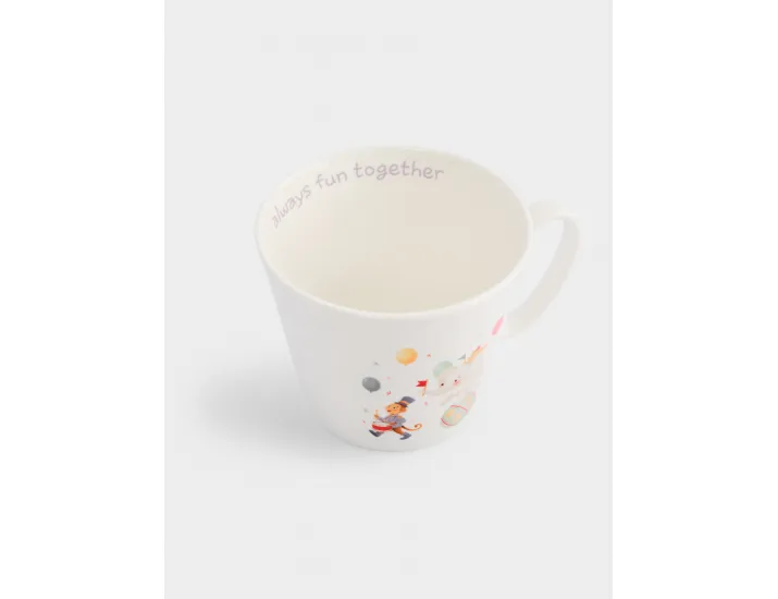 Набор посуды детский 1 персона 3 предмета белый Животные в цирке Anna Lafarg Circus