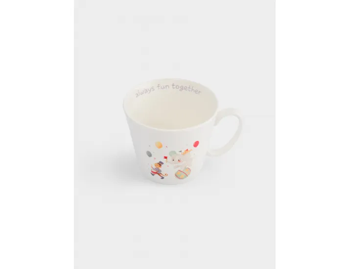 Набор посуды детский 1 персона 3 предмета белый Животные в цирке Anna Lafarg Circus