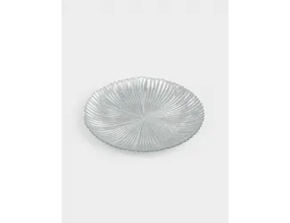 Тарелка закусочная, 21 см, стекло Р, серебристая, Avila