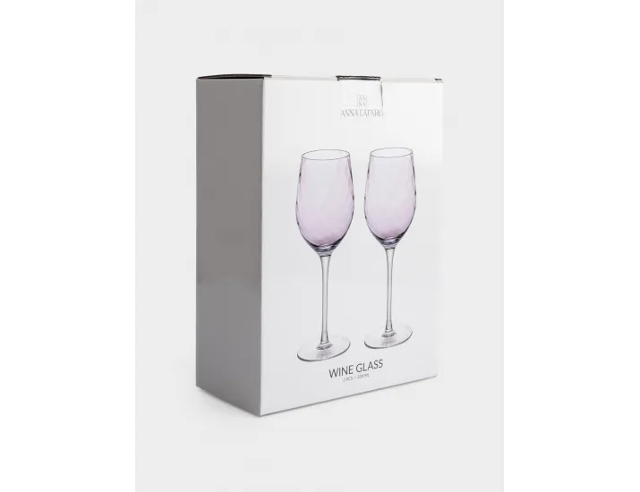 Бокал для вина 330 мл 2 шт сиреневый Anna Lafarg Romance