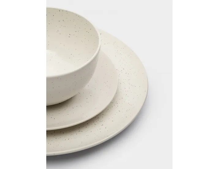 Сервиз обеденный 6 персон 18 предметов молочный в крапинку Anna Lafarg Viveiro