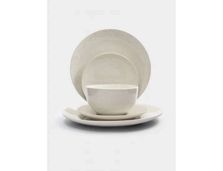 Сервиз обеденный 6 персон 18 предметов молочный в крапинку Anna Lafarg Viveiro