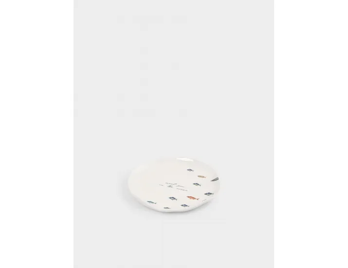 Тарелка закусочная 22 см белая Рыбки Anna Lafarg Sea world