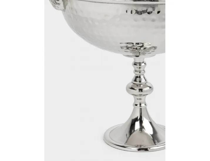 Блюдо на ножке, 26х32 см серебристое Anna Lafarg Олени Maral grey