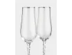 Бокал для шампанского 230 мл 2 шт с серебристым кантом Anna Lafarg Rhapsody