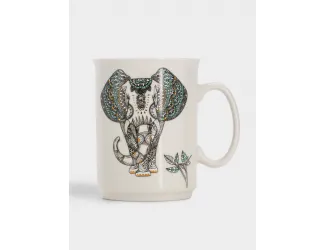 Кружка, 415 мл, фарфор N, белая, Слон, Wild