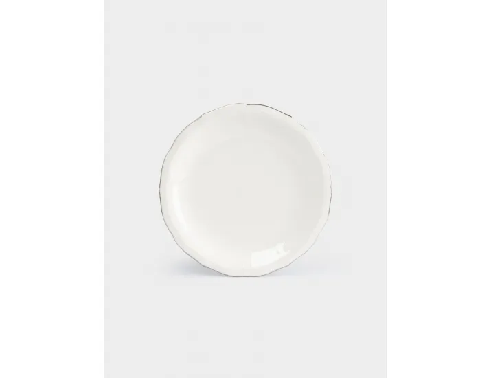 Сервиз обеденный 6 персон 18 предметов белый с серебристым кантом Anna Lafarg Dynasty