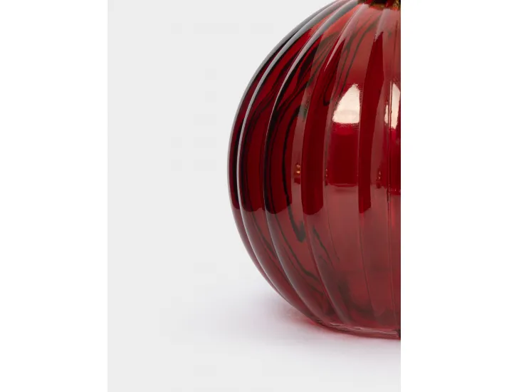 Банка для напитков 380 мл с крышкой и трубочкой красная Anna Lafarg Шар New year